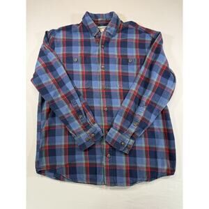 Duluth Trading Co Plaid Flannel Shirt Men’s Medium Relaxed Fit Cotton